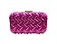 BOLSA DE FESTA RETANGULAR TRANÇADA FUCSIA - Imagem 1