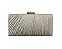 BOLSA DE FESTA RETANGULAR PLISSADA COM GLITTER NUDE - Imagem 1