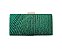 BOLSA DE FESTA RETANGULAR PLISSADA COM GLITTER VERDE - Imagem 1