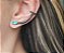 BRINCO EAR CUFF TURMALINA COM NEGRO BANHADO A RÓDIO NEGRO - Imagem 2