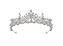 COROA PRINCESA CRAVEJADA COM PÉROLAS PRATEADA - Imagem 1