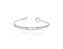 BRACELETE ABERTO COM PÉROLAS BANHADO A RÓDIO BRANCO - Imagem 1