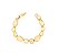 PULSEIRA OVAL ABAULADA LISA BANHADA A OURO - Imagem 1