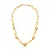 COLAR GOTAS INTERCALADAS ACETINADAS E POLIDAS BANHADO A OURO - Imagem 1