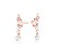 BRINCO EAR CUFF EM PÊNDULO COM PÉROLAS EM TONS BANHADO A OURO ROSÊ - Imagem 1
