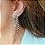 BRINCO EAR CUFF COM CRISTAIS EM PÊNDULO BANHADO A RÓDIO BRANCO - Imagem 2