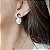 CONJUNTO GOTA LILÁS COM PÉROLA SHELL BANHADO A OURO - Imagem 2