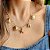 CONJUNTO COLAR COM PINGENTES LISOS BANHADO A OURO - Imagem 2