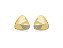 BRINCO TRIANGULAR COM DETALHE CRAVEJADO BANHADO A OURO - Imagem 1