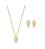 CONJUNTO GOTINHA CRAVEJADA BANHADO A OURO - Imagem 1
