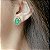 Conjunto Gota Esmeralda Fusion com Cravação Lateral Colorida Banhado a Ouro - Imagem 2