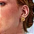Brinco de Flor Liso Banhado a Ouro - Imagem 2