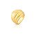 Anel Abaulado Liso Acetinado Banhado a Ouro - Imagem 1