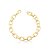Pulseira com Elos Retangulares Lisos Banhado a Ouro - Imagem 1