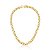 Colar Elos Curvos e Ovais Trançados Banhado a Ouro - Imagem 1