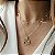 Choker Pontos de Zircônia Banhada a Ouro - Imagem 2