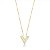 Colar com Pingente Triangular Cravejado Banhado a Ouro - Imagem 1
