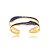 Bracelete Orgânico Resina Azul em Aço - Imagem 1