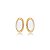 Brinco Oval com Centro Escovado em Dois Tons - Imagem 1
