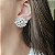 Brinco Ear Cuff Luxo Cravação Cristal Banhado a Ródio Branco - Imagem 2