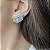Brinco Ear Cuff Luxo Cravação Turmalina Banhado a Ródio Branco - Imagem 2