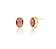 Brinco Oval Cristal Rosa Claro Banhado a Ouro - Imagem 1