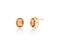 Brinco Oval Cristal Âmbar Claro Banhado a Ouro - Imagem 1