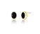 Brinco Oval Cristal Negra Claro Banhado a Ouro - Imagem 1