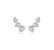 Brinco Ear Cuff Três Gotas Cristais Banhado a Ródio Branco - Imagem 2