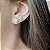 Brinco Coração em Pérola com Cravação Lateral Banhado a Ródio Branco - Imagem 2