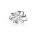Broche Flor Cravejada com Pérola Shell Banhado a Ródio Branco - Imagem 2