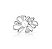 Broche Flor Cravejada com Pérola Shell Banhado a Ródio Branco - Imagem 1