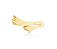 Broche Curvo Texturizado Banhado a Ouro - Imagem 1