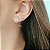 Conjunto Ponto de Luz M Cristal Banhado a Ouro 18k - Imagem 2