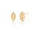 Brinco Navete Cristal Laranja Banhado a Ouro - Imagem 1