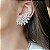 Brinco Ear Cuff Cravação Gota Banhado a Ródio Branco - Imagem 2