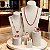 Conjunto Zircônia Oval Rosa Banhado a Ouro - Imagem 3