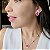 Conjunto Zircônia Oval Rosa Banhado a Ouro - Imagem 2