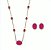 Conjunto Zircônia Oval Rosa Banhado a Ouro - Imagem 1