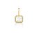 Pingente Avulso Retangular Cristal Fecho Click Banhado a Ouro - Imagem 1