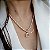 Pingente Avulso Retangular Cristal Bege Fecho Click Banhado a Ouro - Imagem 2
