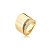 Anel Largo com Lateral Cravejada Banhado a Ouro - Imagem 1
