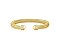 Bracelete com Abertura Trançado e Cravejado Banhado a Ouro - Imagem 1