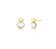 Brinco Com Cristal Oval Banhado a Ouro 18k - Imagem 1