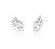 Brinco Ear Cuff Cravação Cristal Banhado a Ródio Branco - Imagem 1