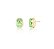 Brinco Oval em Cristal Verde Banhado a Ouro 18k - Imagem 1