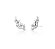 Brinco Ear Cuff Cravação Cristal Banhado a Ródio Branco - Imagem 1