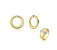 Conjunto Texturizado com Fileira Cravejada Banhado a Ouro 18k - Imagem 1