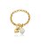 Pulseira de Elos com Pingentes Diversos Banhado a Ouro 18k - Imagem 1