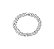 Pulseira Riviera Fileira Dupla Cristal Banhado a Ródio Branco - Imagem 1